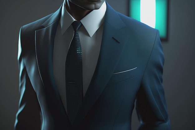 A man in a suit with a tie that says'the word man '