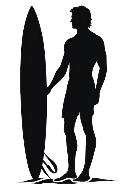 Photo man surfing silhouette recreation outdoors