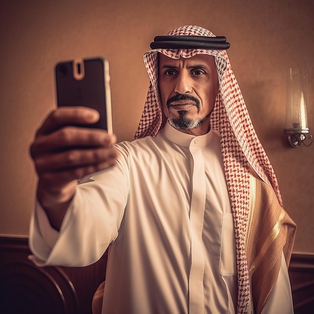 a man taking a selfie with a cell phone