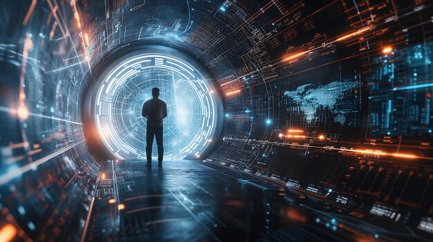 Man in Tunnel Visualizes Data Ideation Process Unleashed