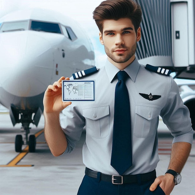 a man in a uniform holds a sign that says quot air plane quot