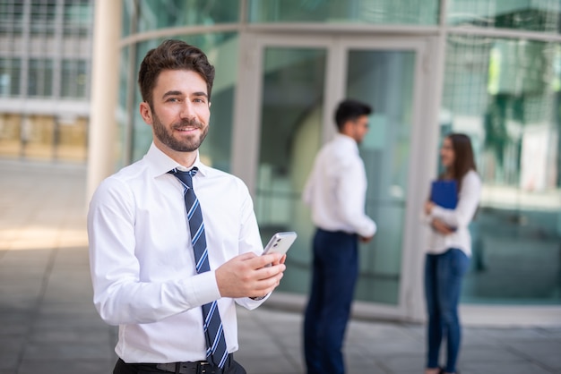 Man using a cellphone