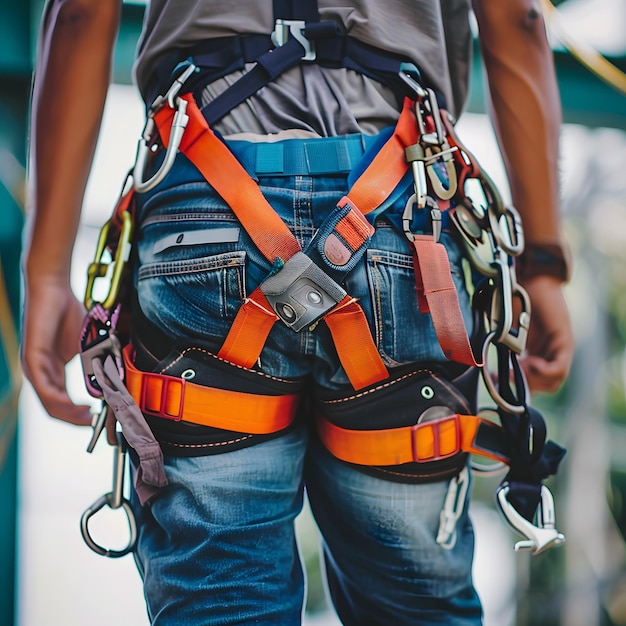 a man wearing a backpack that has straps on it