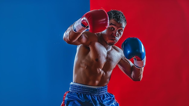 a man wearing a boxing gloves with the words  boxer  on the bottom