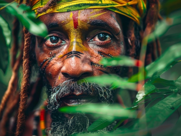 Photo man wearing hippie clothing detailed face with beautiful face waisthigh shot photography wheel