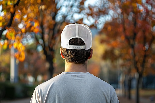 Photo a man wearing a white hat that says  st  on it