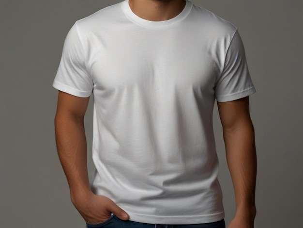 a man wearing a white shirt