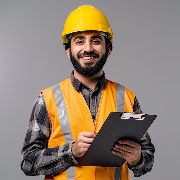 a man wearing a yellow vest with the word quot w quot on it