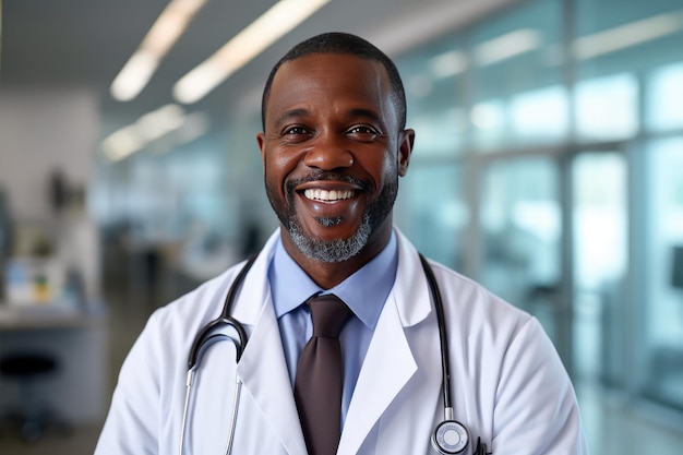 A man in a white doctor's coat