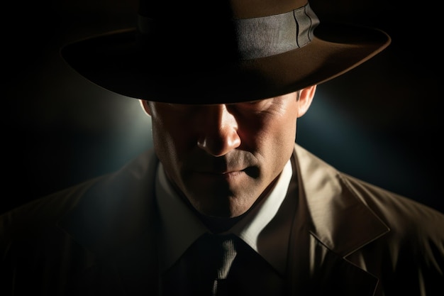 Man in widebrimmed retro hat