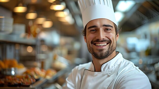 a man with a beard and apron