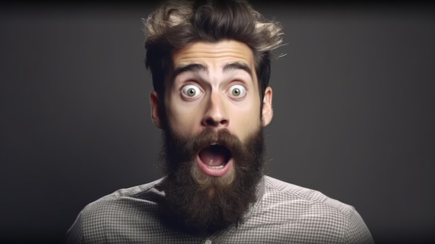 A man with a beard and a big mouth