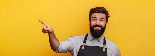 Photo a man with a beard holds up a light bulb in his hand