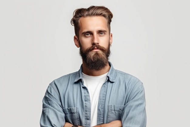 A man with a beard and a shirt that says'beards '