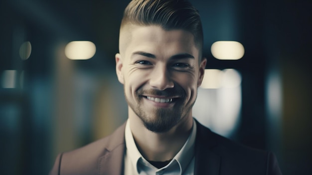 A man with a beard smiles at the camera.