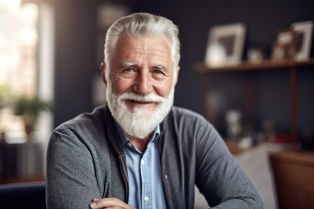 A man with a beard smiles at the camera.