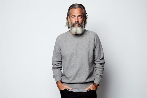 a man with a beard and a sweater that says  beard