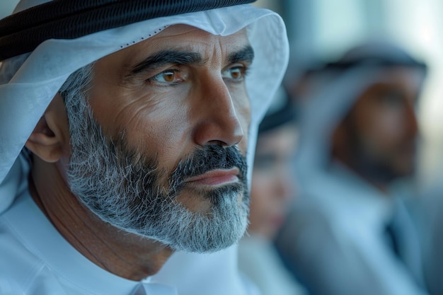 Photo a man with a beard and a white shirt with a beard