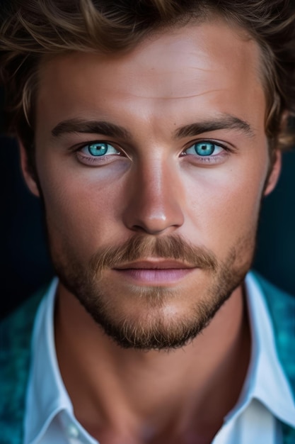 A man with blue eyes