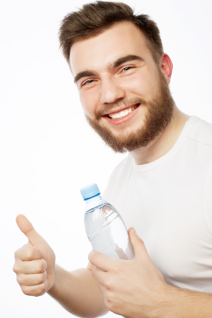 Man with  bottle of water