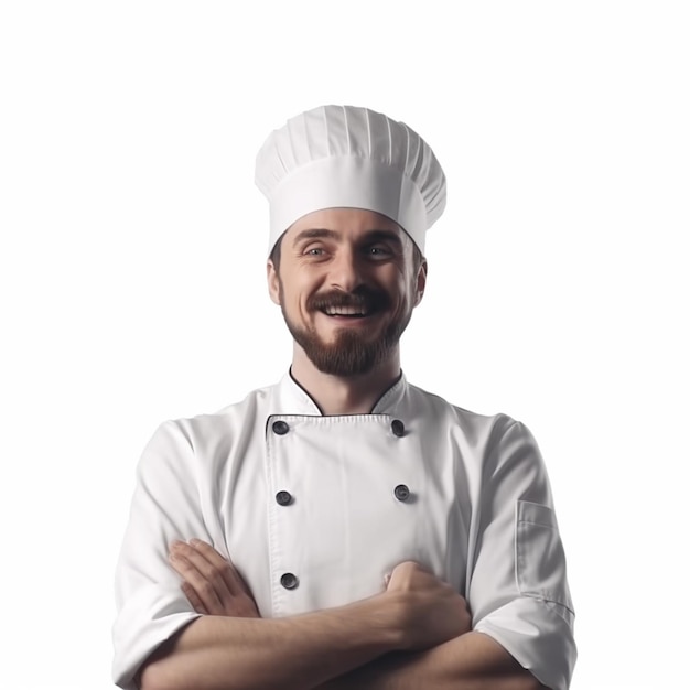 A man with a chef hat and a white hat smiles at the camera.