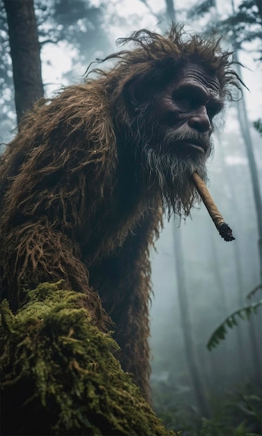 a man with a cigarette in his mouth is smoking