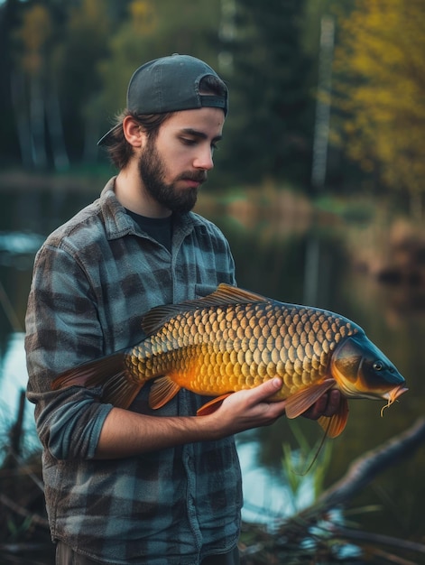 Man with fish