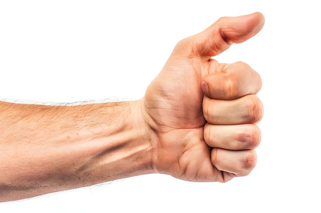 Photo a man with a fist giving a thumbs up sign