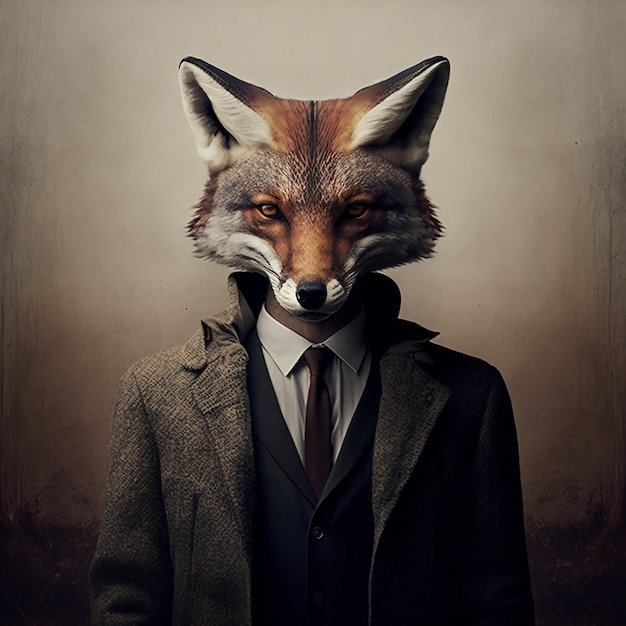 Man with fox head