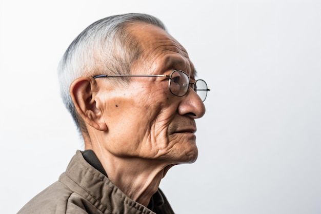 a man with glasses and a jacket on