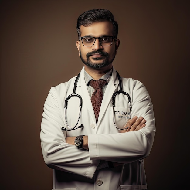 A man with glasses and a stethoscope that says do doctors.