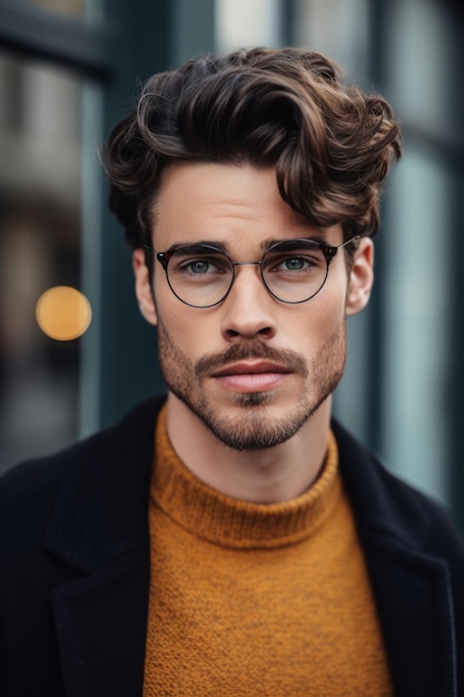 A man with glasses and a sweater