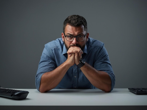 a man with glasses and a watch on his left hand