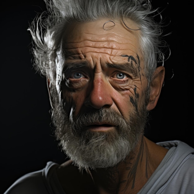 a man with grey hair and a beard