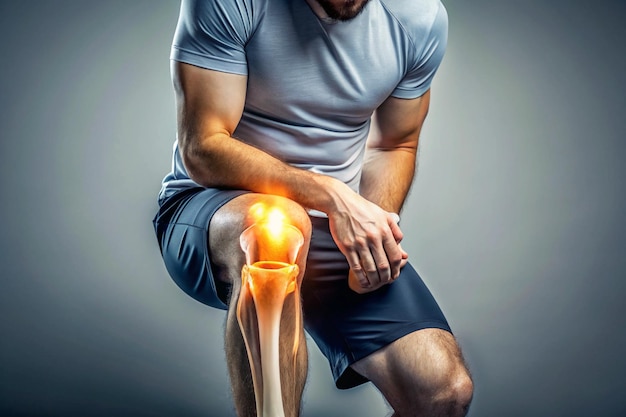 a man with a knee injury and knee injury