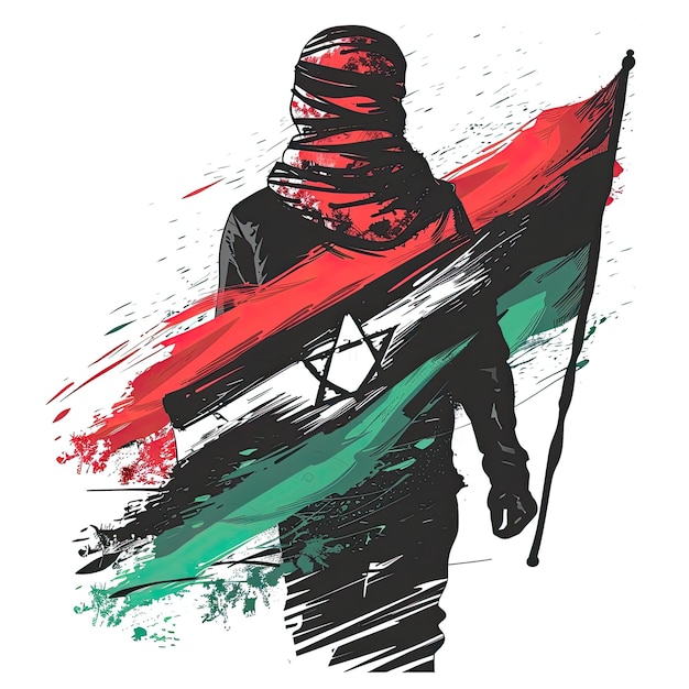 Man with Palestine flag