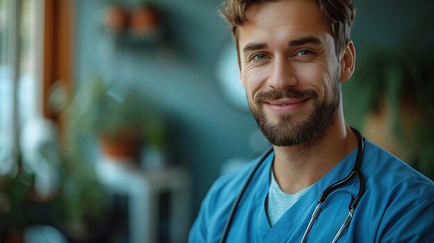 a man with a stethoscope around his neck