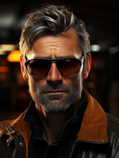 man with sunglasses HD 8K wallpaper Stock Photographic Image