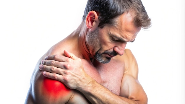 Photo a man with a tattoo on his shoulder