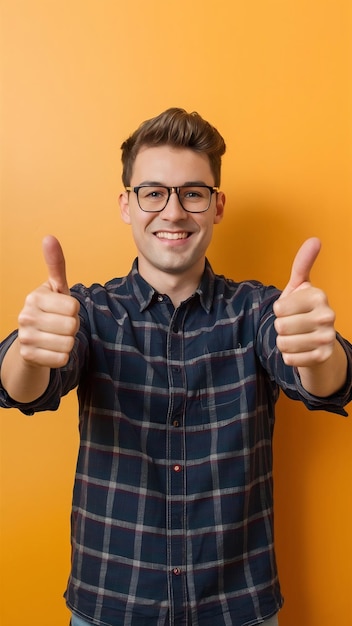 Man with thumbs up