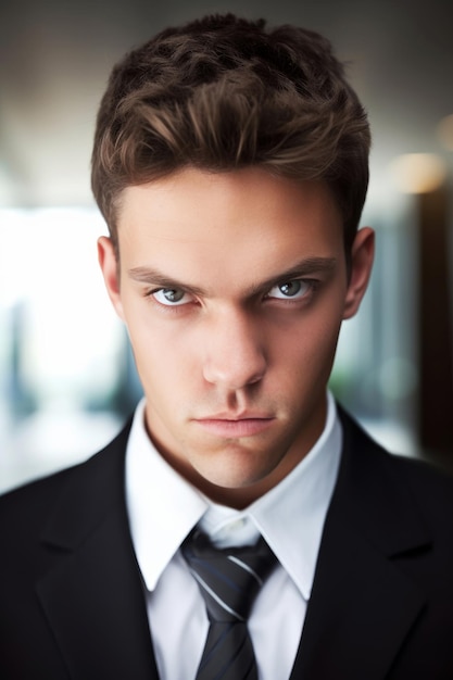 A man with a tie and a shirt that says " i am a man ".