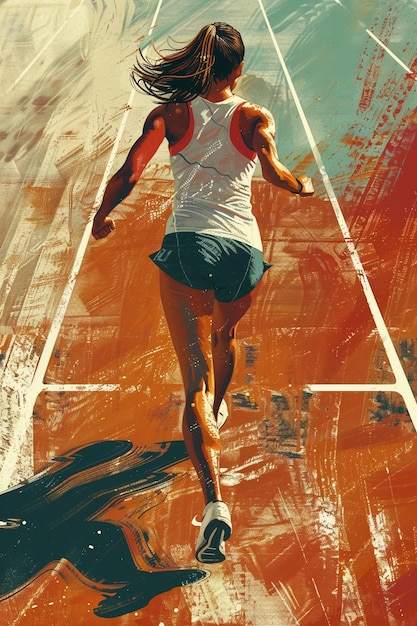 a man with a white shirt and shorts is running in a race