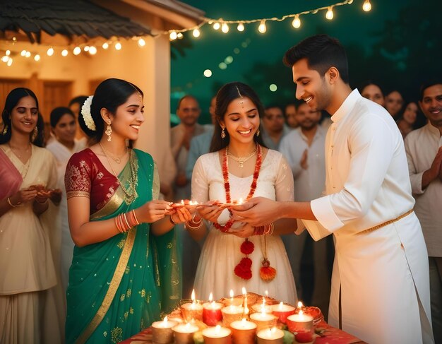 a man and woman are celebrating a birthday with a cake and candles