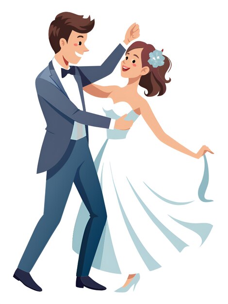 Photo a man and woman are dancing together in a wedding picture