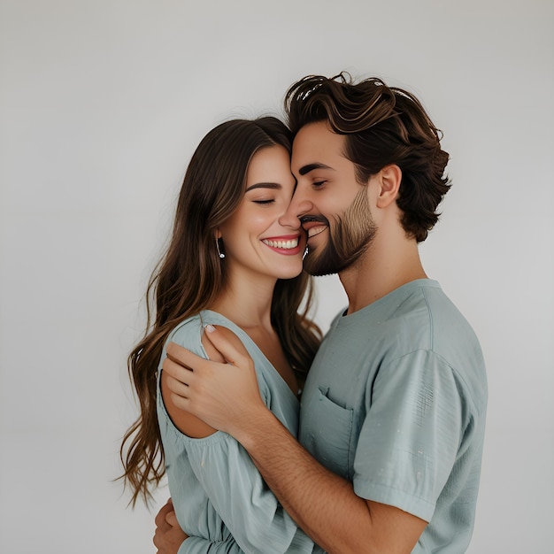 Photo a man and woman are posing for a photo with the words the date