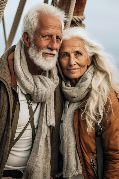 A man and a woman are standing together in a tree.