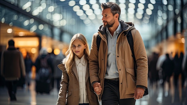 a man and a woman are walking down a street holding hands.