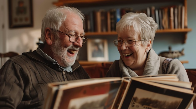 a man and woman looking at a book with the words quot the word quot on it