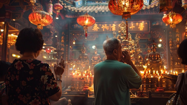 a man and a woman looking at a temple with a man looking at the camera