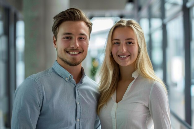 a man and woman posing for a photo with the date on the bottom right